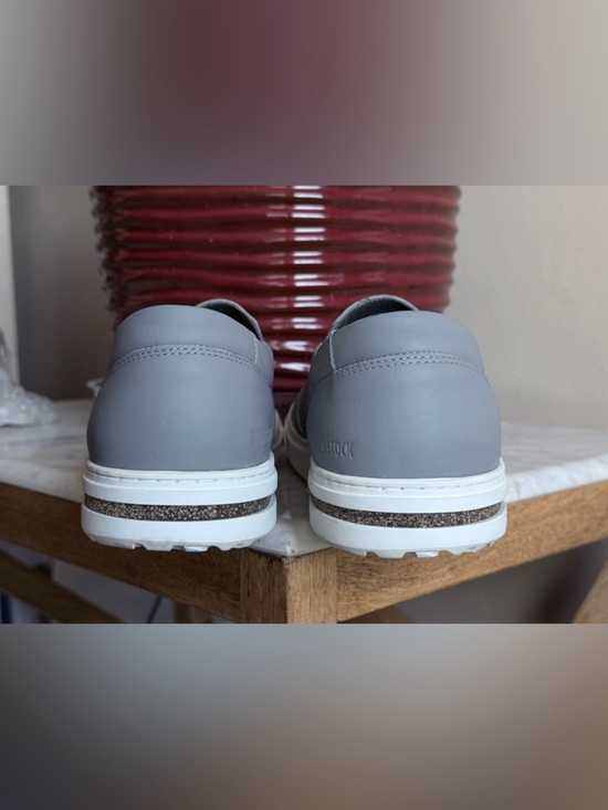Birkenstock Oswego Sneakers Gray Leather Slip-On Shoes Men’s EU 44 Cork Footbed main image 10